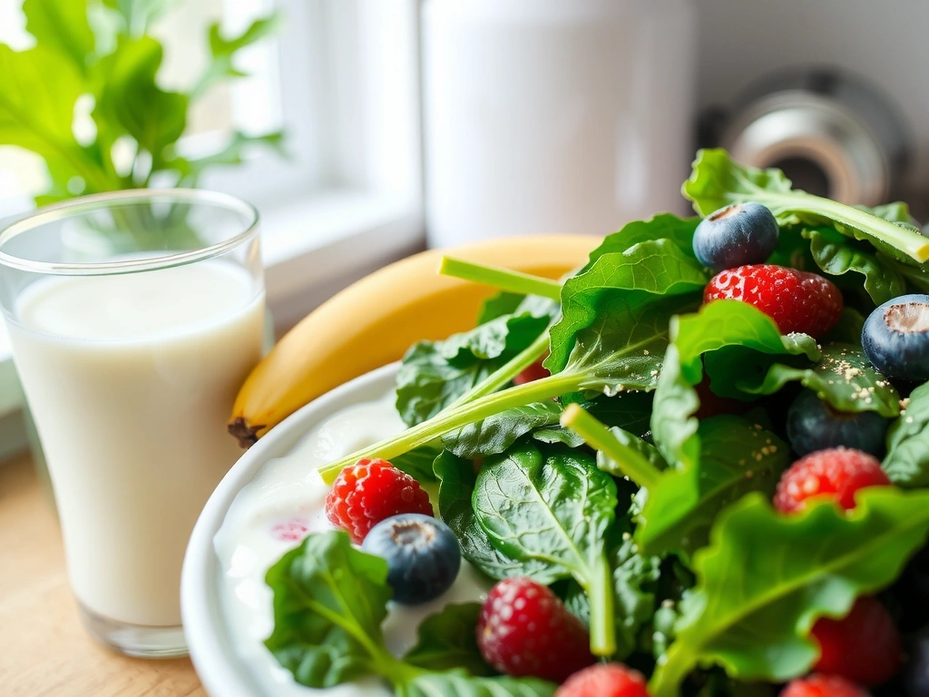 Mleko, jogurt i zielone warzywa, źródła ryboflawiny